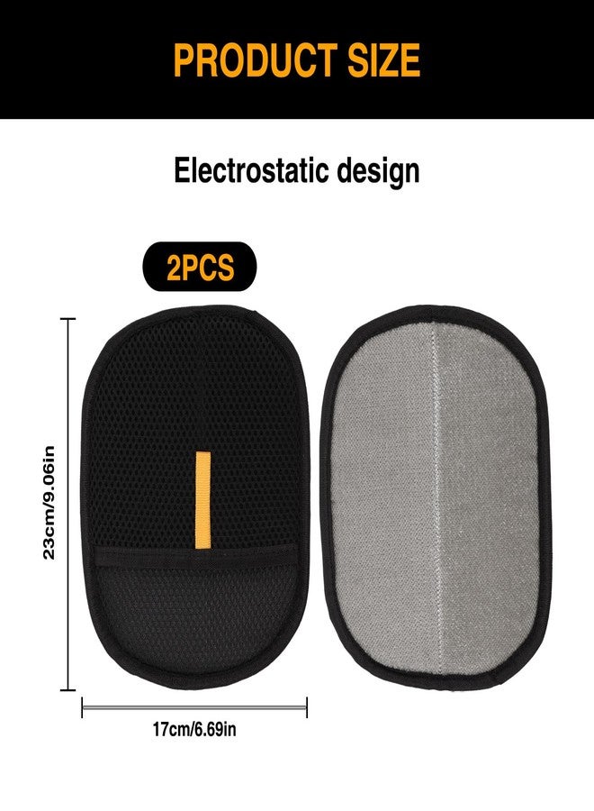LOGJAM 2 PCS Pets Static Hair Removal Gloves for Cats & Dogs, Reusable Double Sided Pet Grooming Glove Tool for Couch Furniture Carpet - Image 2